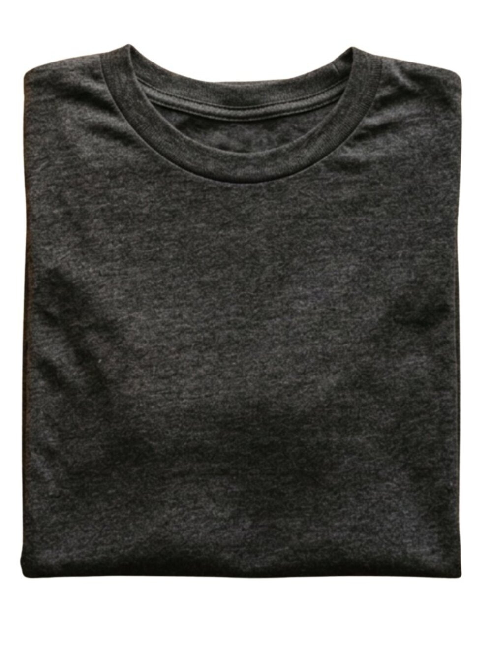 Men's Plain Crew Neck T-Shirt Solid Charcoal Black Short Sleeve Basic Tee S-XL